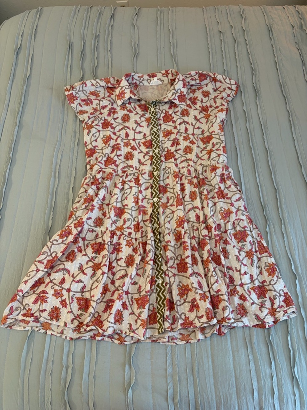 THML Floral Button Down Dress | Size L